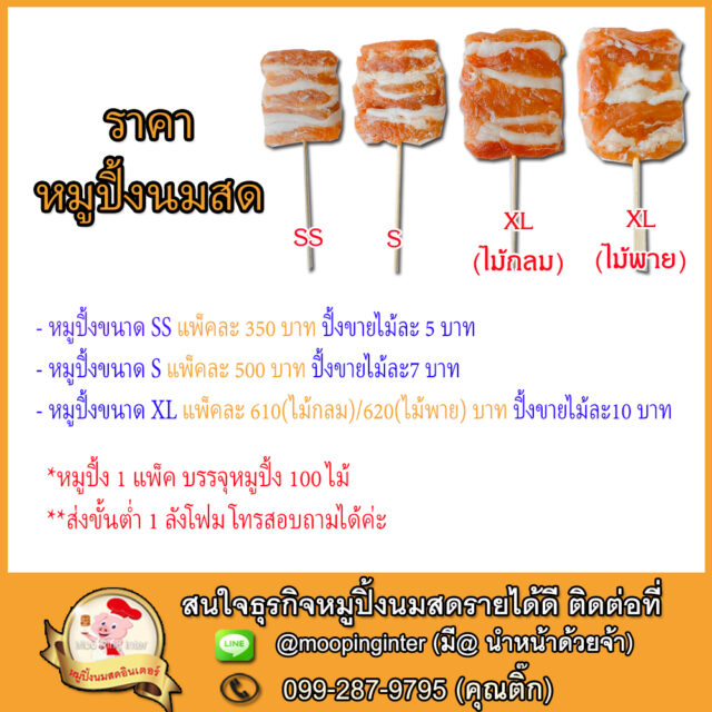 หมูปิ้งราคา